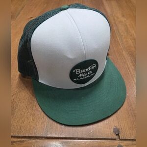 Brixton Men's Green and White Trucker Hat